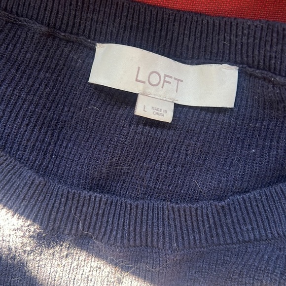 Loft Summer Vibe Blue Light Sweater Large - Picture 4 of 6